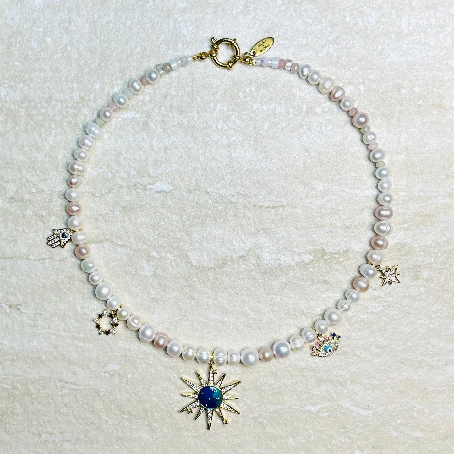 Celestial Charm Pearl Necklace