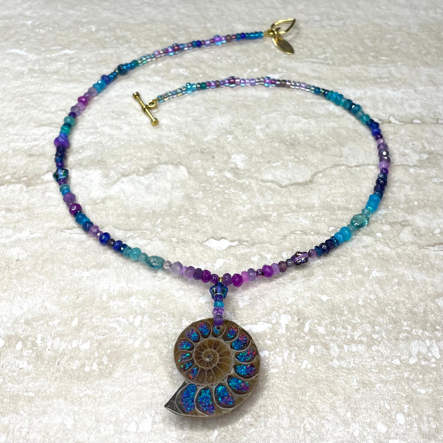 Ammonite Gemstone Beaded Necklace