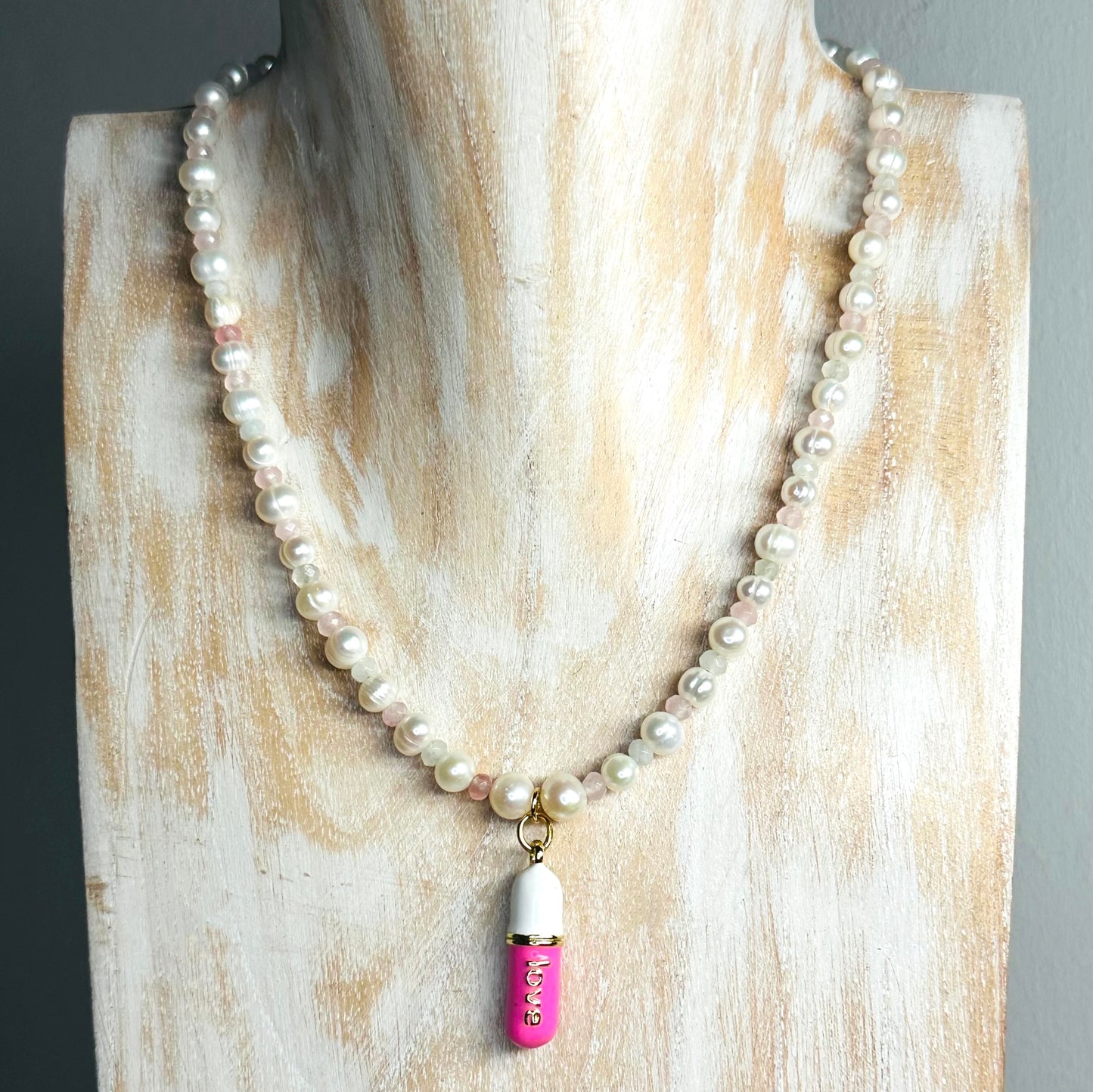 Pearl Charm Pendant Necklace