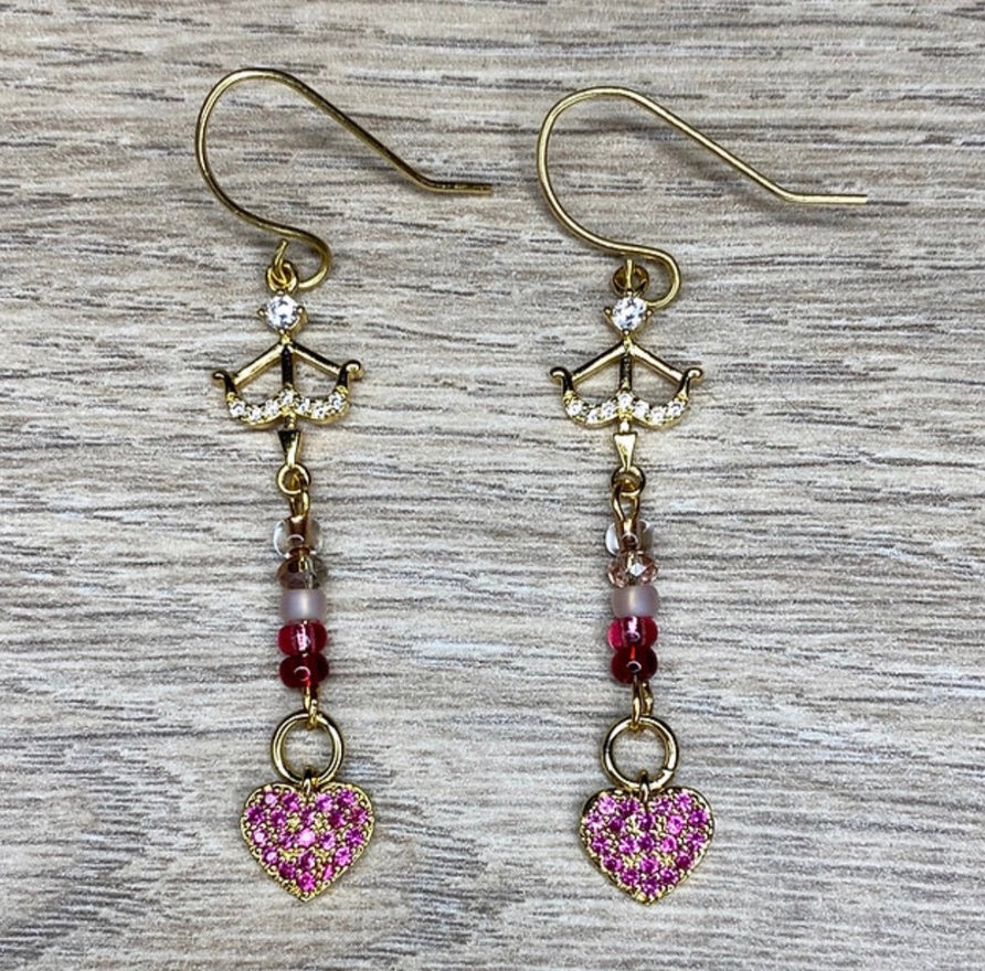 24 kt Gold Vermeil CZ Earrings