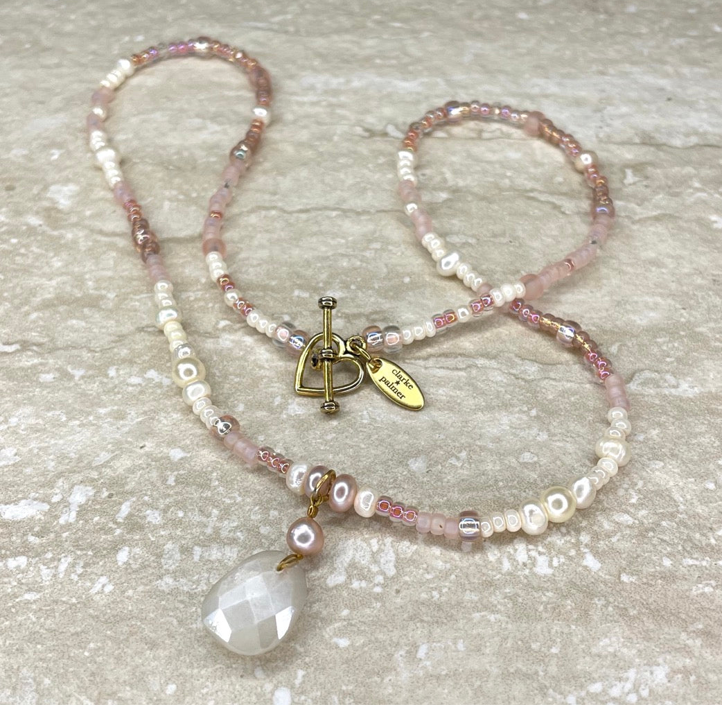 Cloud 9 Moonstone and Pearl Necklace