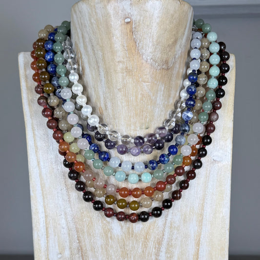 Chakra Energy Necklace | 8mm Natural Stones | Handmade London | Clarke Palmer