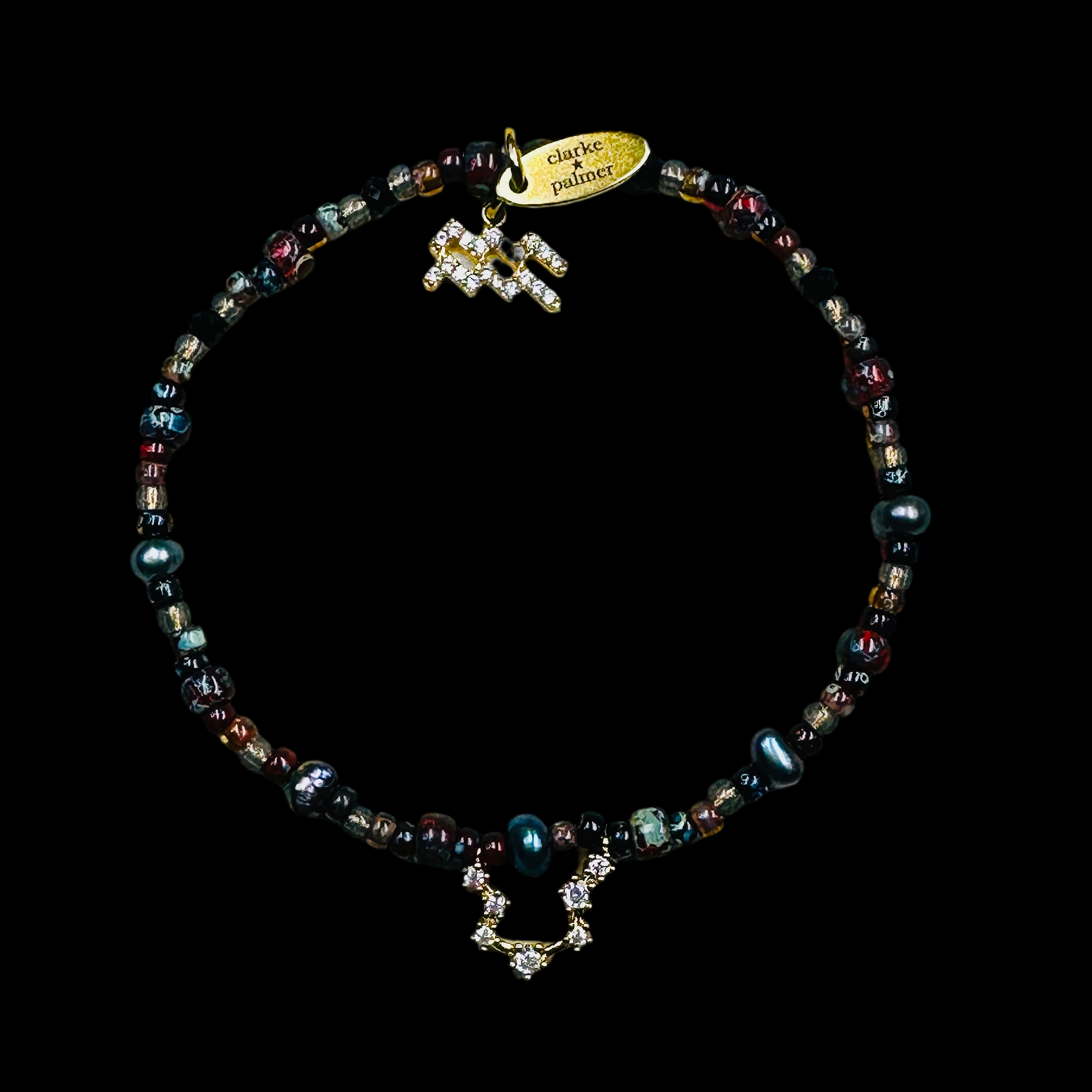 Constellation Star Sign Bracelet | Gold Vermeil Charms, Pearl | Clarke Palmer