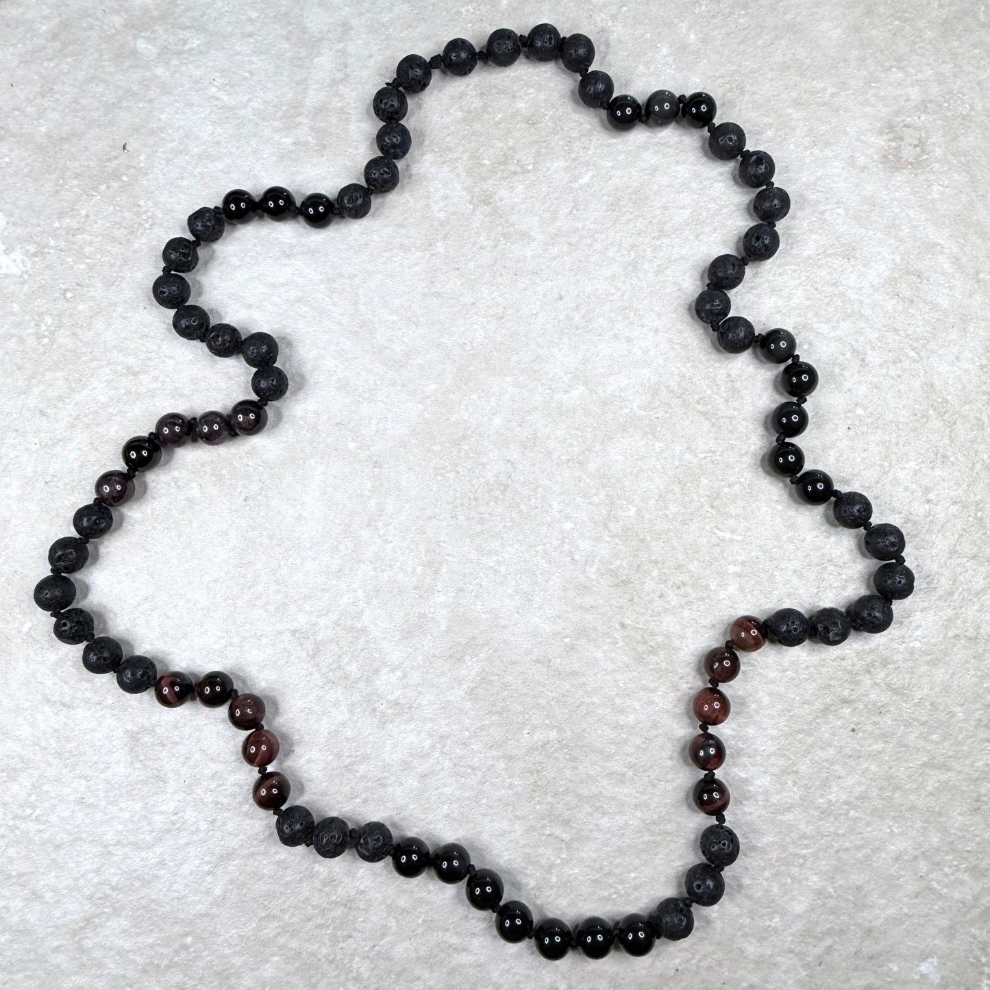 Discipline Energy Strand Necklace - 76cm | Hand-Knotted Gemstone | Clarke Palmer