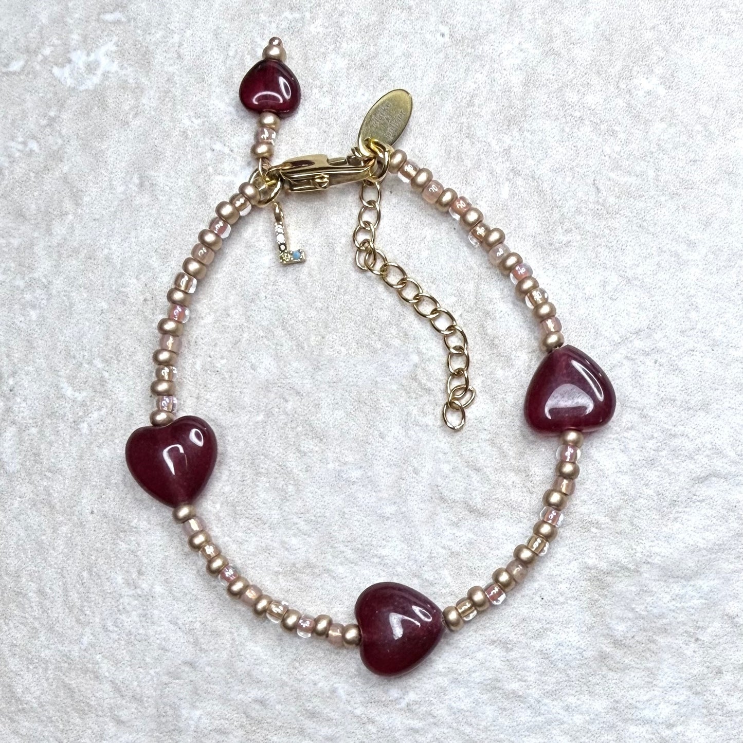 Chain of Hope ‘Wear Your Heart’ Heart Glow Bracelet | Chalcedony Heart Bracelet | Handmade Gemstone Jewellery | CLARKE PALMER