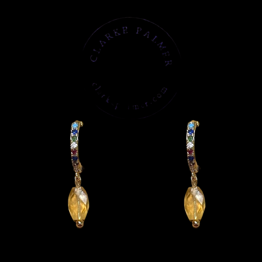 Birthstone drop earrings