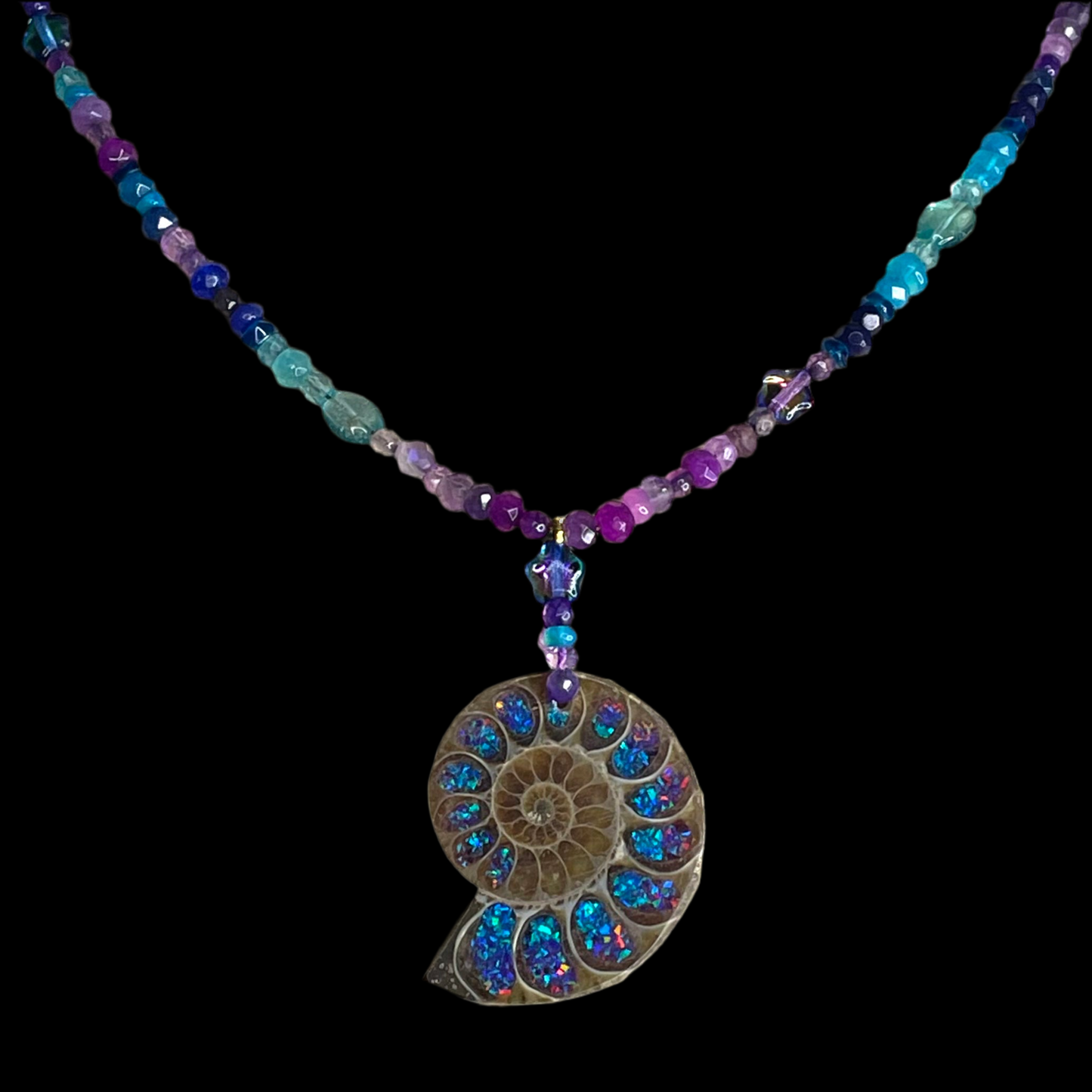 Ammonite Semi-Precious Beaded Necklace