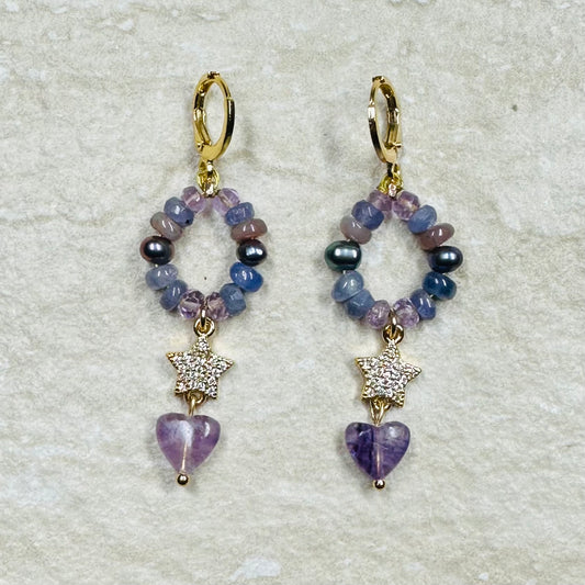 Holiday Magic Opal & Tanzanite Star Earrings