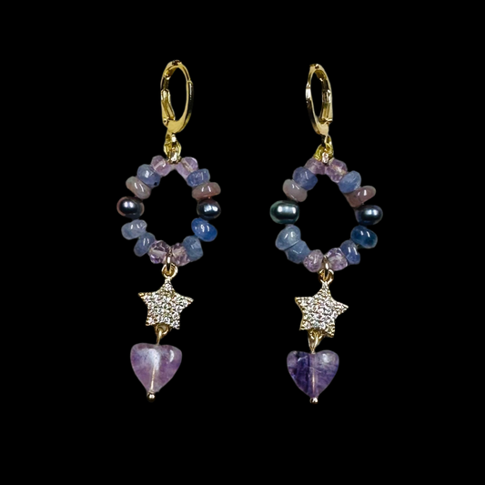 Holiday Magic Opal & Tanzanite Star Earrings