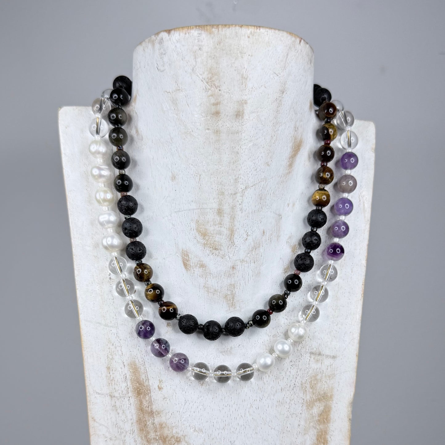 Chakra Energy Necklace | 8mm Natural Stones | Handmade London | Clarke Palmer