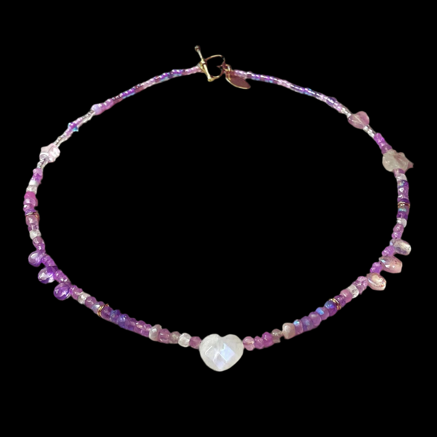 Holiday Magic iridescent Violet-White Necklace