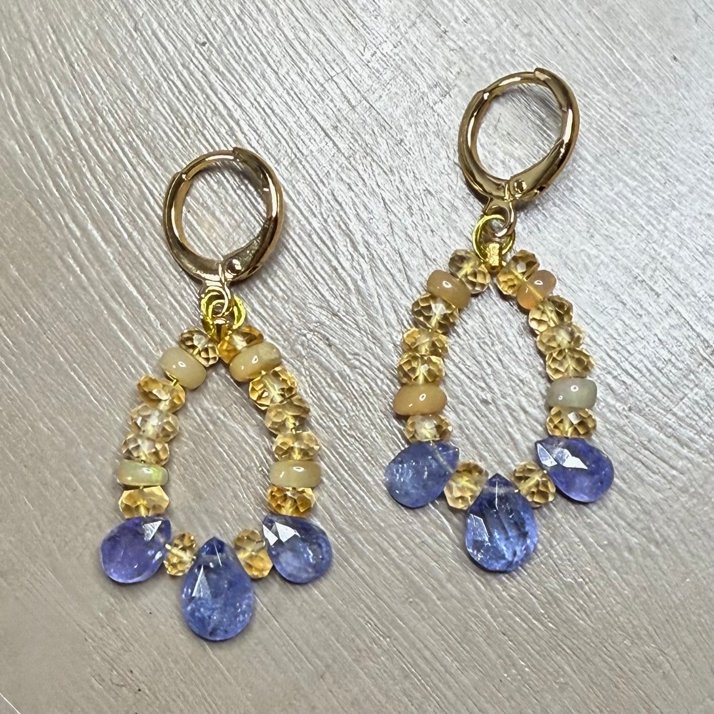 'Celestial' Citrine and Tanzanite Earrings