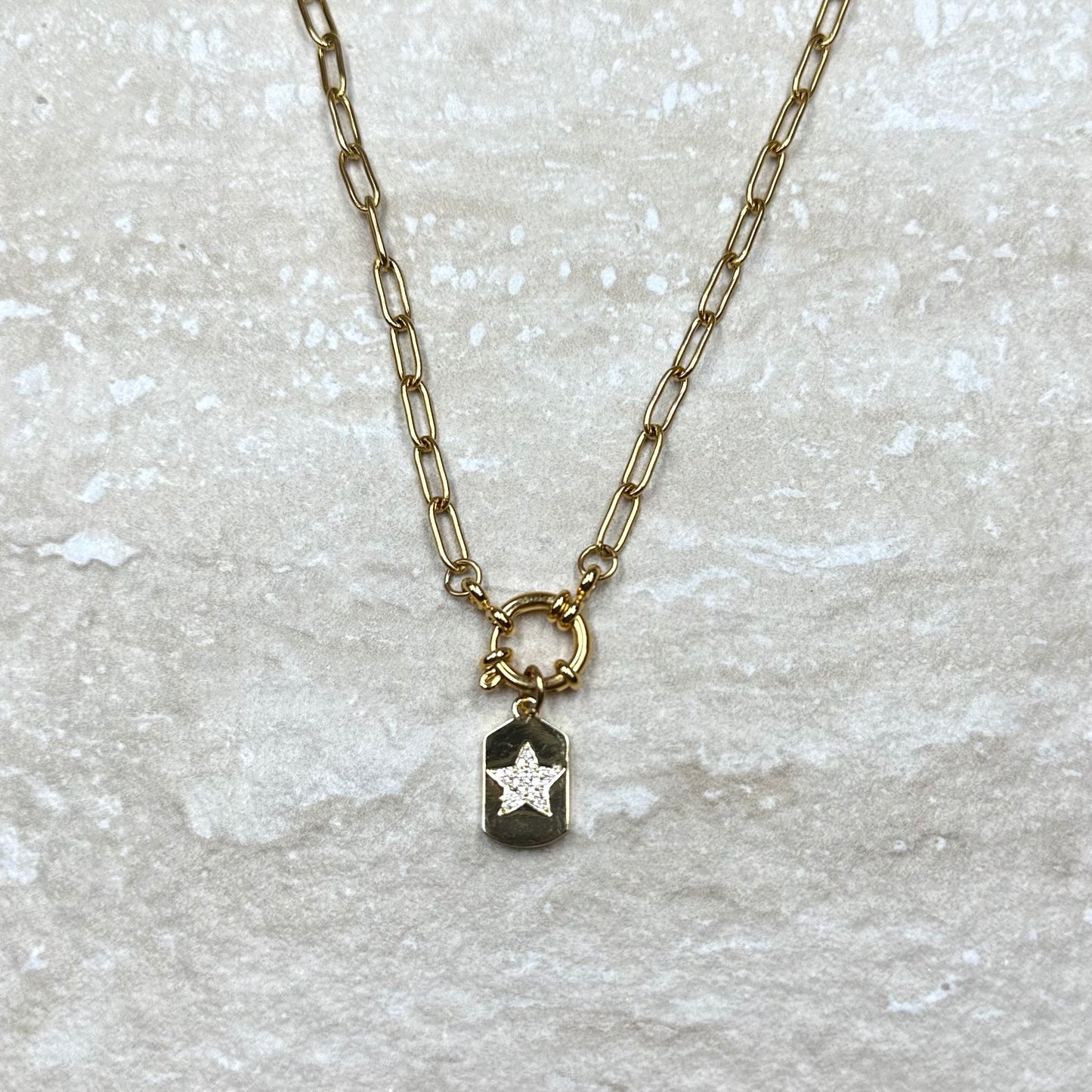 Gold Vermeil Charm Necklace