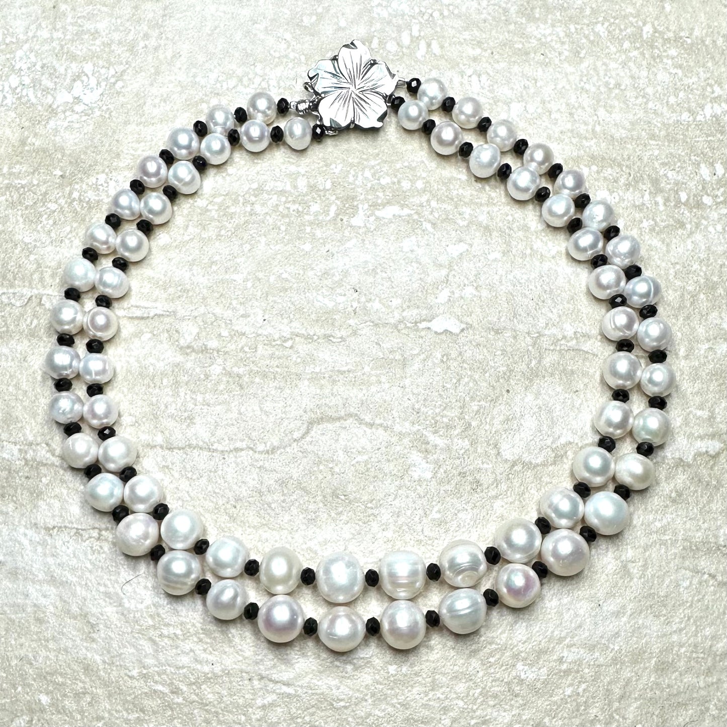 Large Pearl & Spinel Necklace