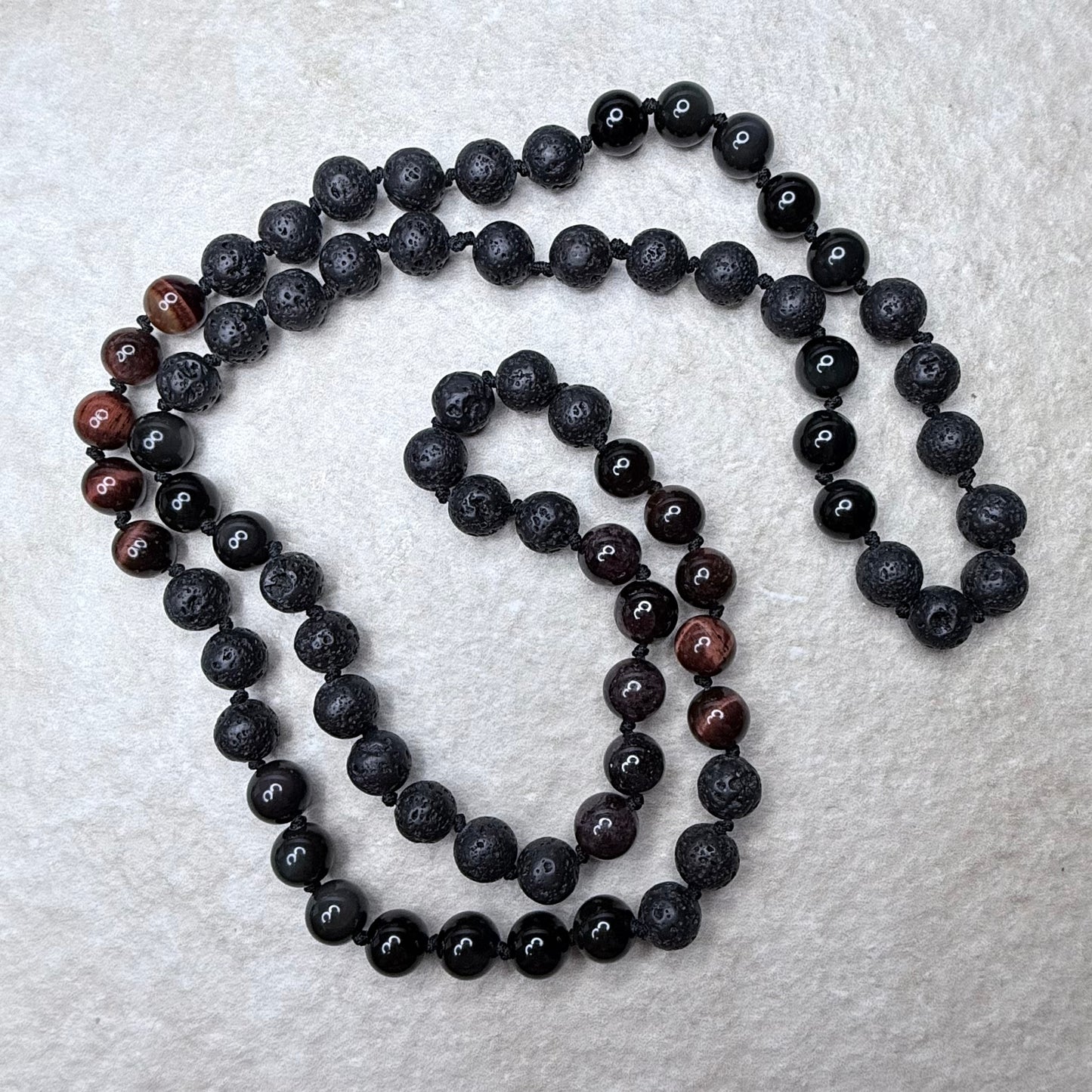 Discipline Energy Strand Necklace - 76cm | Hand-Knotted Gemstone | Clarke Palmer