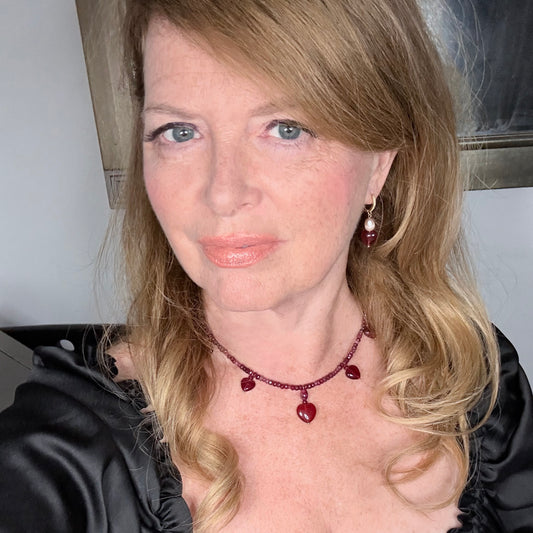 Chain of Hope ‘Wear Your Heart’ Courage Heart Necklace | Ruby, Garnet & Pink Tourmaline Necklace | Handmade Gemstone Jewellery | CLARKE PALMER