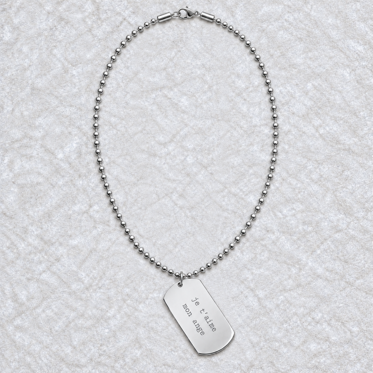 Libre D’Être Dog Tag Necklace | Gold Vermeil | CLARKE PALMER