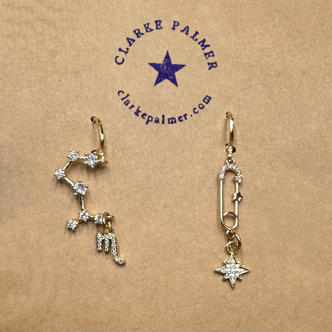 Constellation Horoscope Charm Earrings