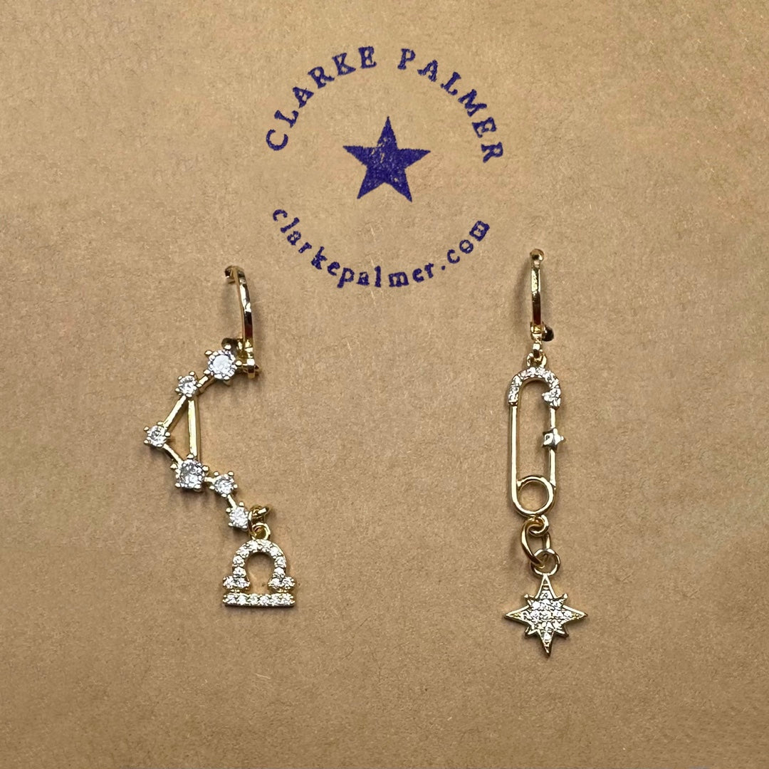 Constellation Horoscope Charm Earrings