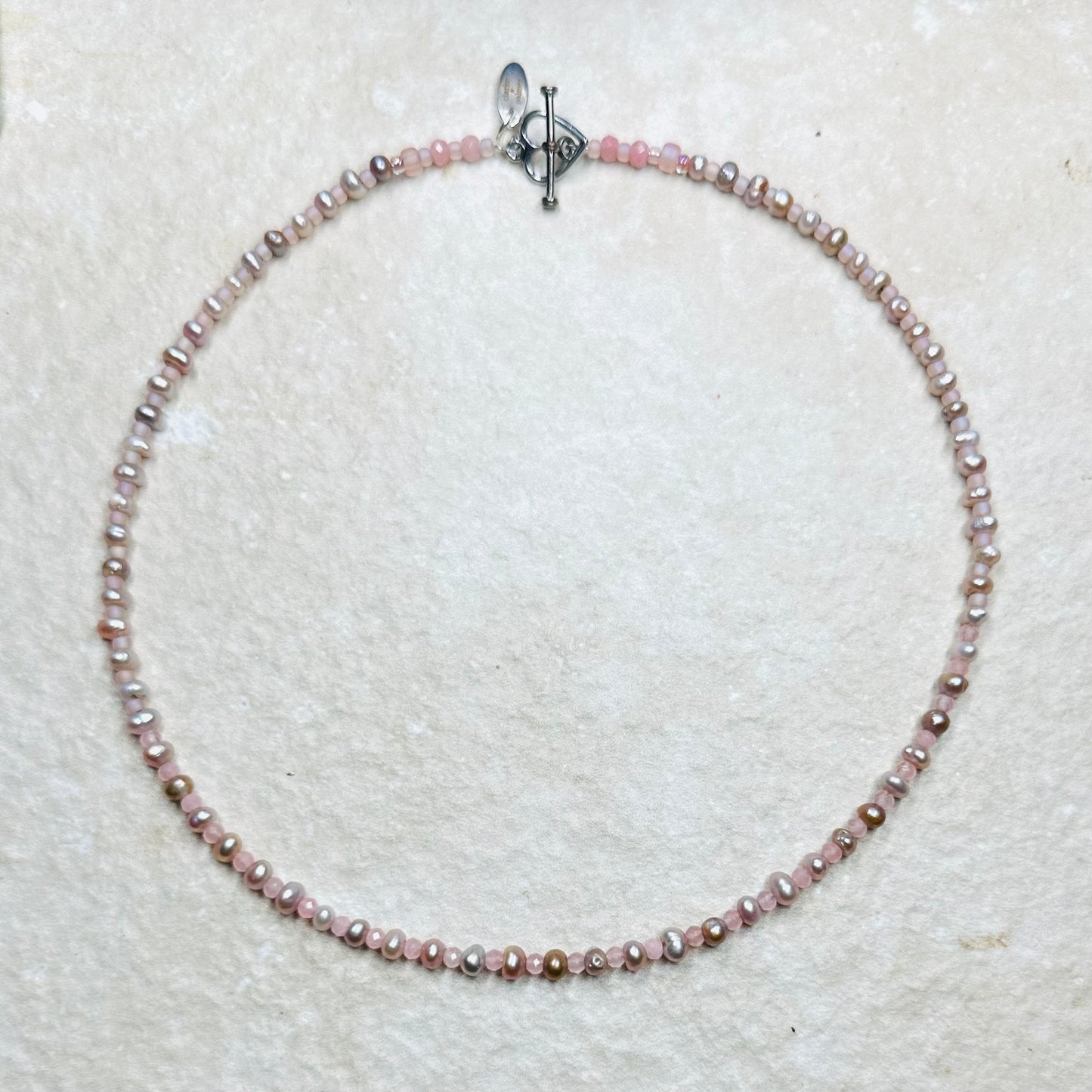 Rose Quartz and Pearl Necklace