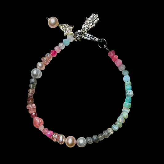 Heavenly Love Gemstone Charm Bracelet