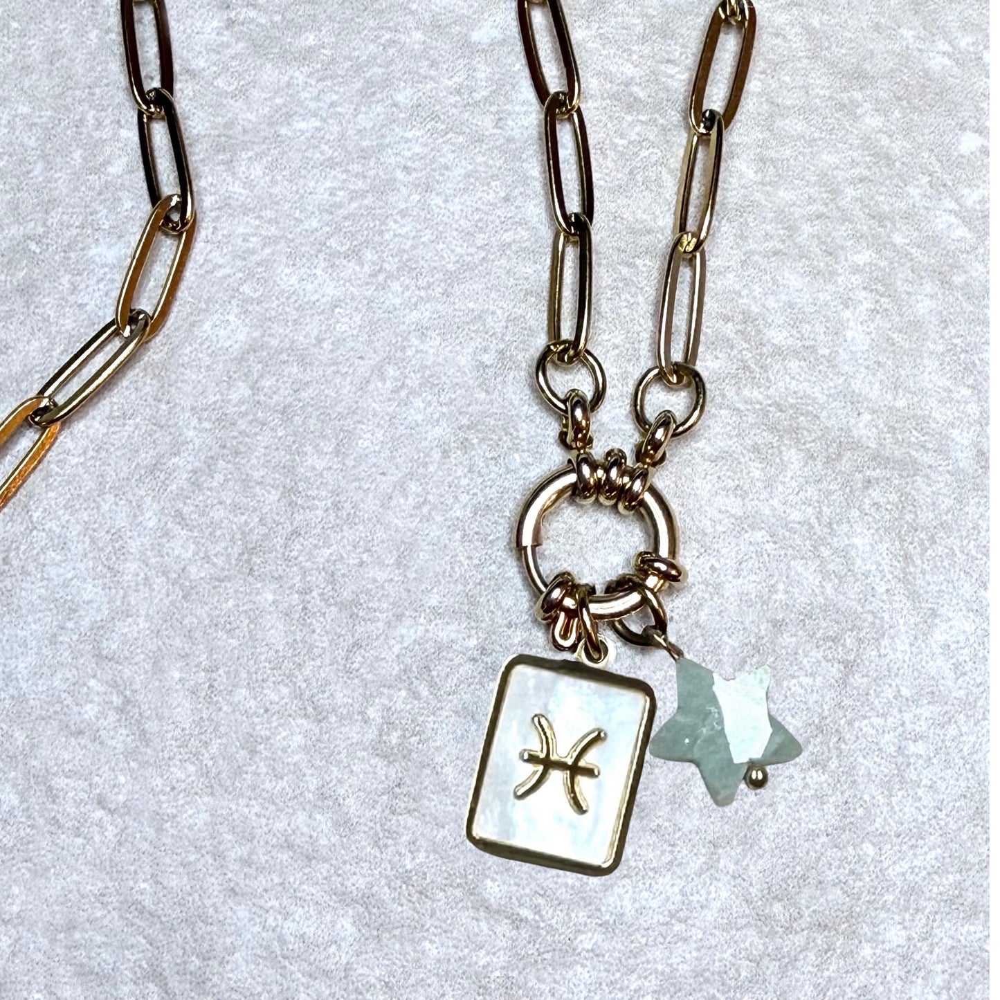 Star Sign & Birthstone Necklace | Gold Vermeil Gemstone | CLARKE PALMER