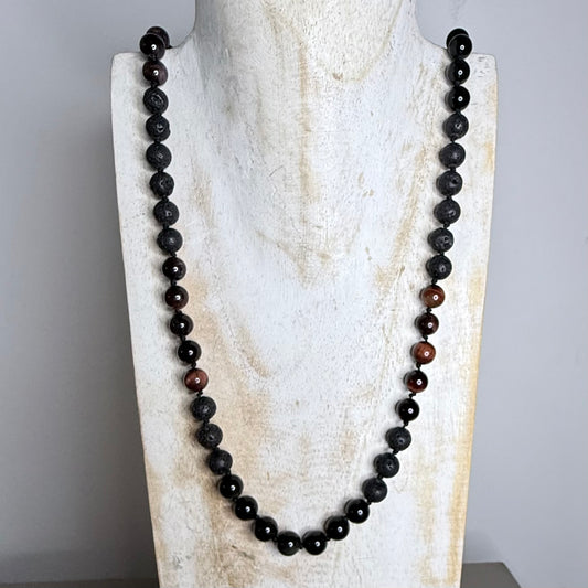 Discipline Energy Strand Necklace - 76cm | Hand-Knotted Gemstone | Clarke Palmer
