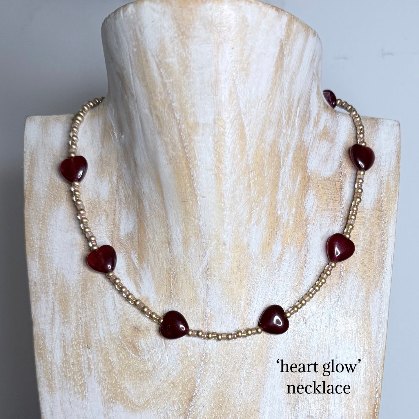 Chain of Hope ‘Wear Your Heart’ Heart Glow Necklace | Chalcedony Heart Necklace | Handmade Gemstone Jewellery | CLARKE PALMER