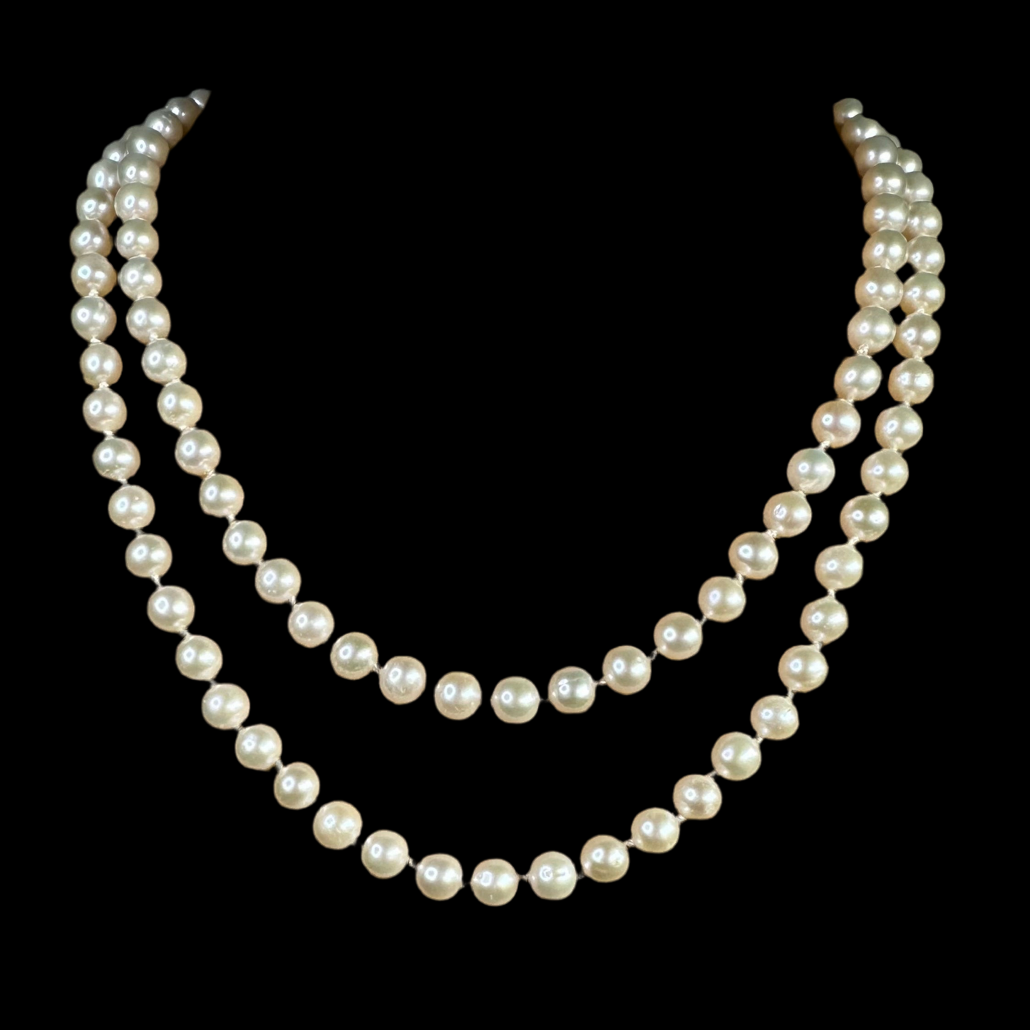 Classic Double Strand Pearl Necklace