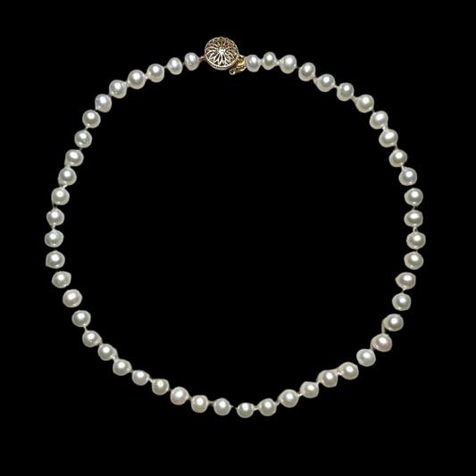 Classic Single Strand Pearl Necklace