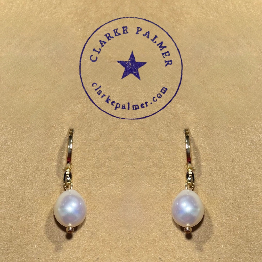 Pearl teardrop earrings