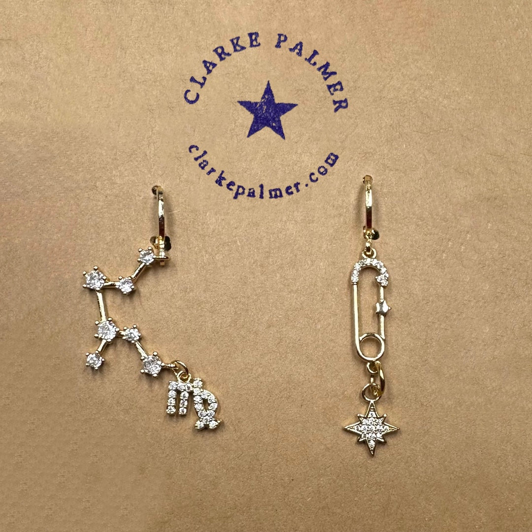 Constellation Horoscope Charm Earrings