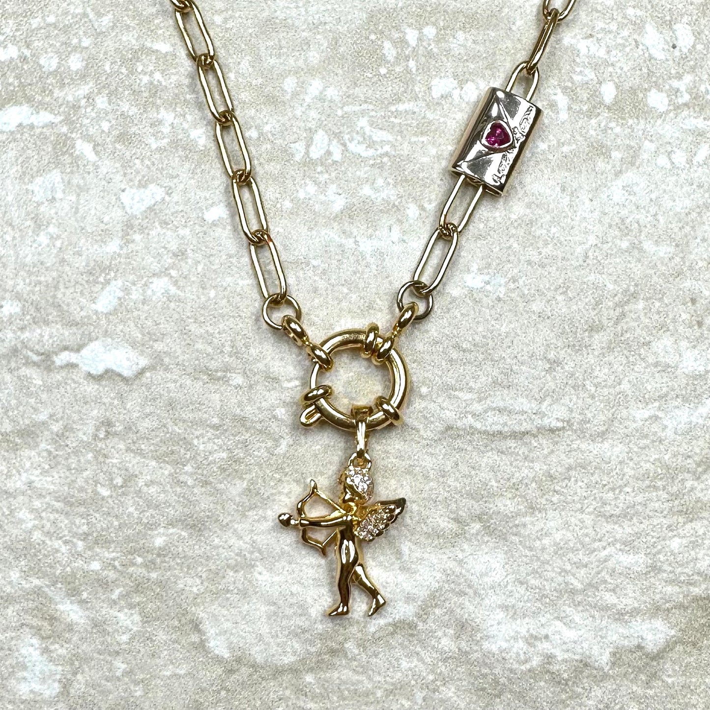 Gold Vermeil Charm Necklace