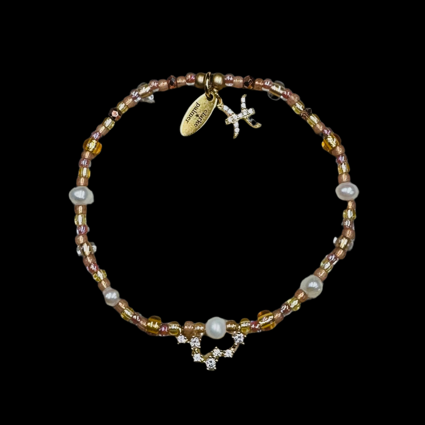 Constellation Star Sign Bracelet | Gold Vermeil Charms, Pearl | Clarke Palmer