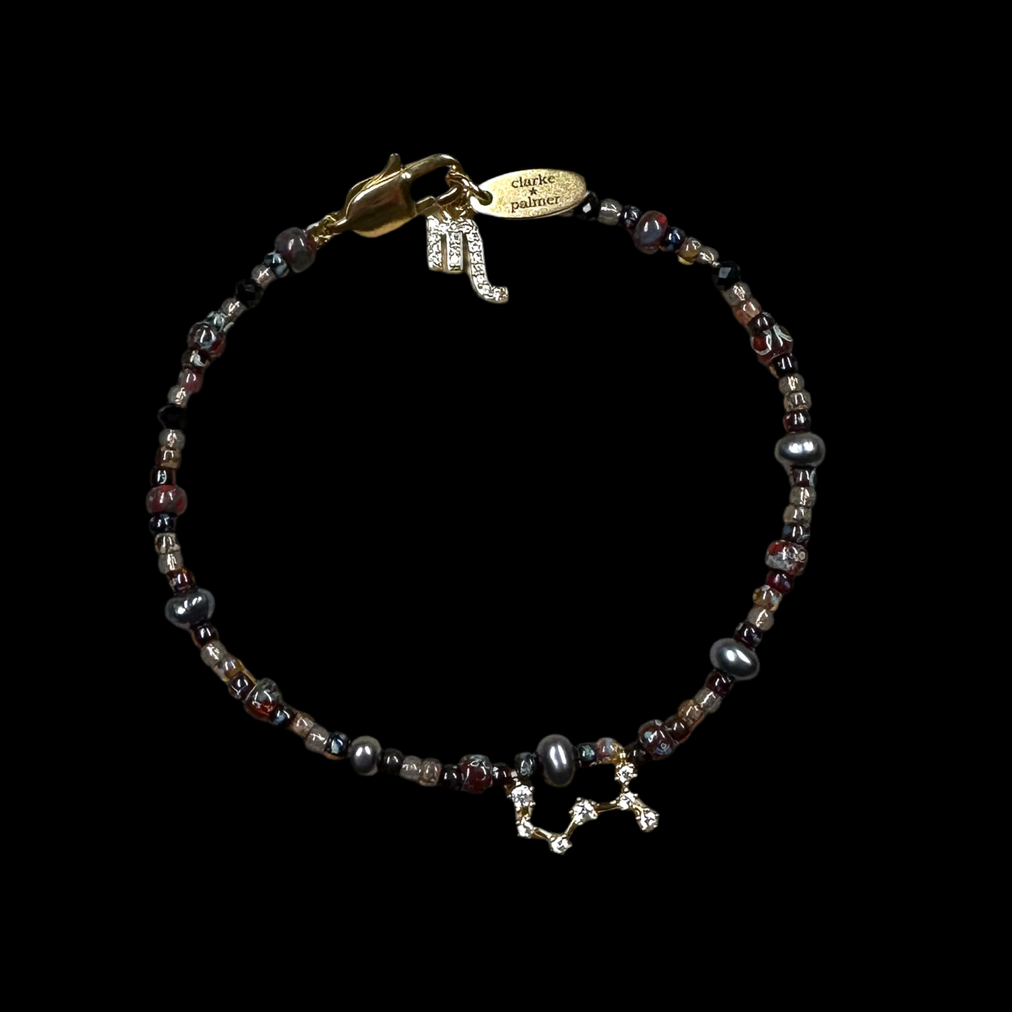 Constellation Star Sign Bracelet | Gold Vermeil Charms, Pearl | Clarke Palmer