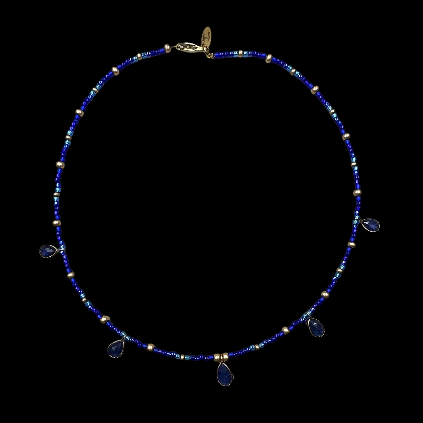 Sapphire Briolette Beaded Necklace