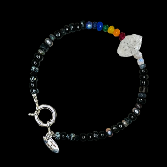 Dark Rainbow Crystal Bracelet