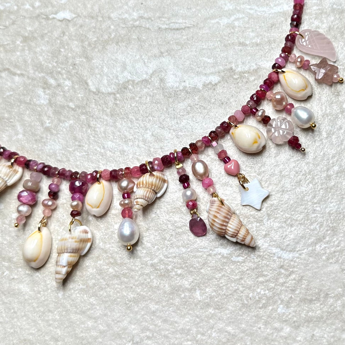 Ruby Treasure Beach Necklace