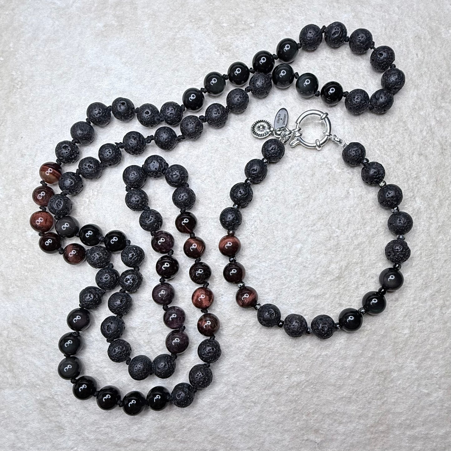 Discipline Energy Strand Necklace - 76cm | Hand-Knotted Gemstone | Clarke Palmer