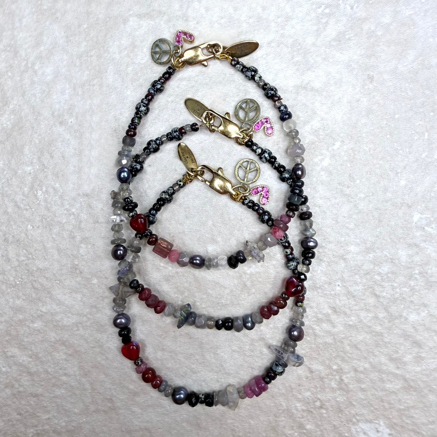 Chain of Hope ‘Wear Your Heart’ Heart-Hope Bracelet | Handmade Gemstone Bracelet | CLARKE PALMER