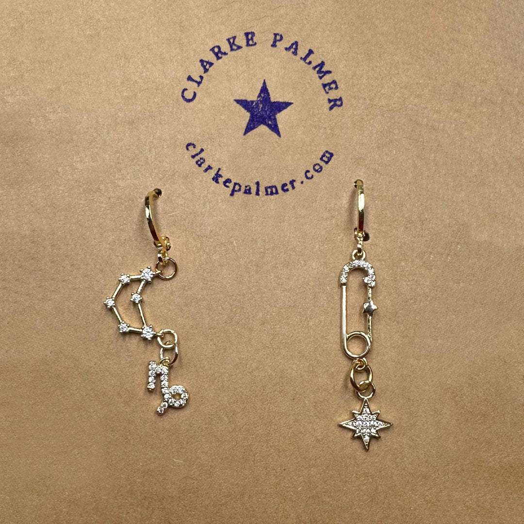 Constellation Horoscope Charm Earrings