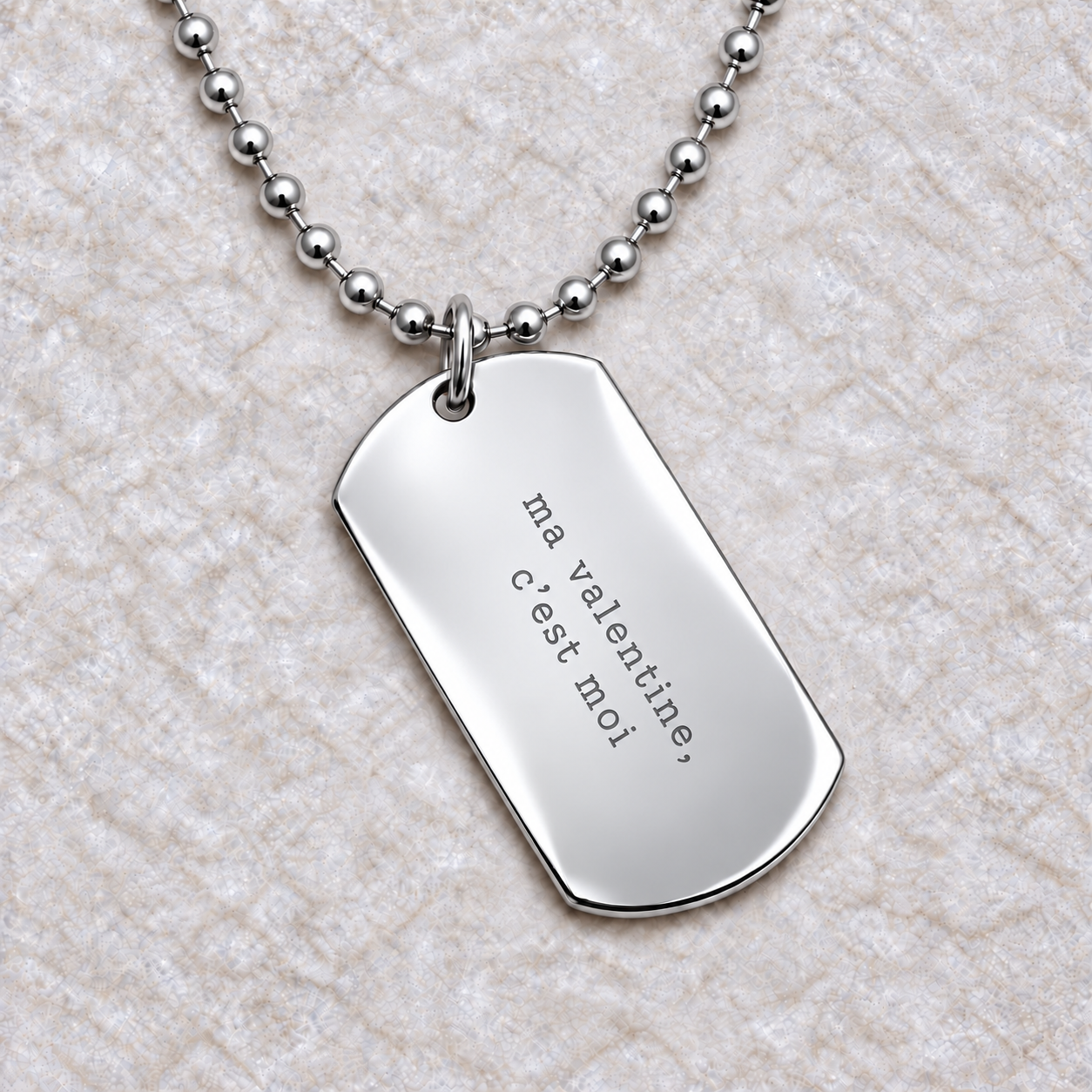 Libre D’Être Dog Tag Necklace | Gold Vermeil | CLARKE PALMER