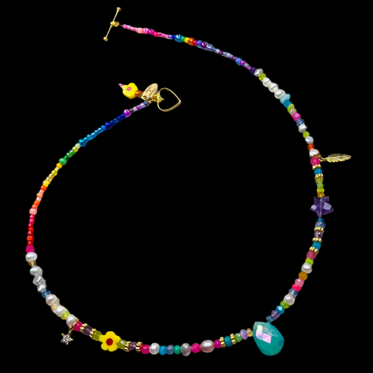 Neon Fantasy Briolette Necklace