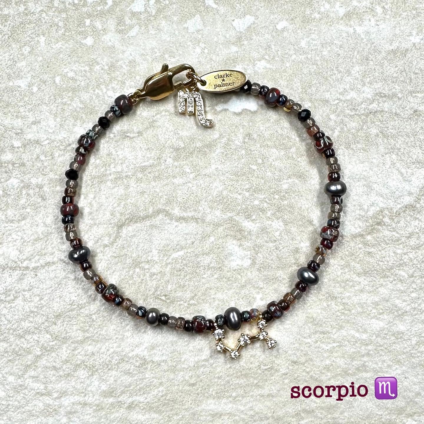 Constellation Star Sign Bracelet | Gold Vermeil Charms, Pearl | Clarke Palmer