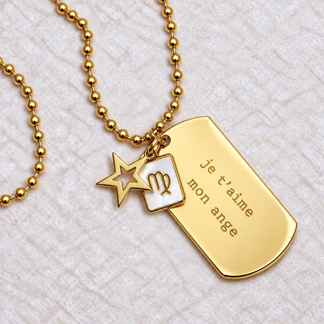 Libre D’Être Star Sign Necklace | Gold Vermeil Mother of Pearl | CLARKE PALMER