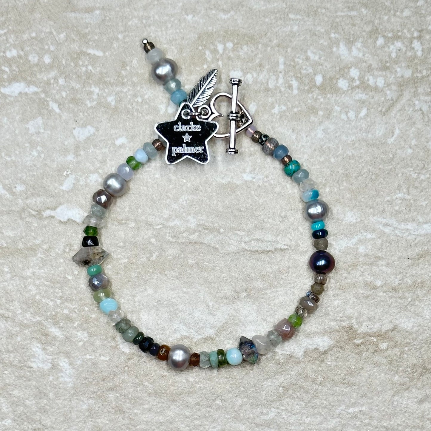 Ombré Smoky Grey Gemstone Bracelet