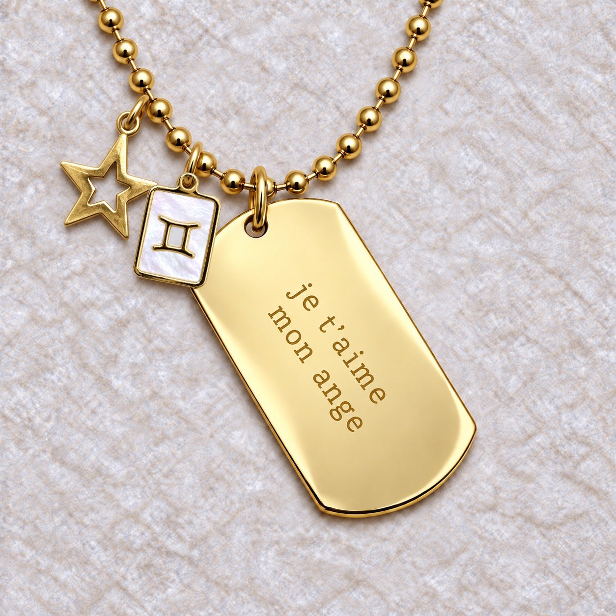 Libre D’Être Star Sign Necklace | Gold Vermeil Mother of Pearl | CLARKE PALMER