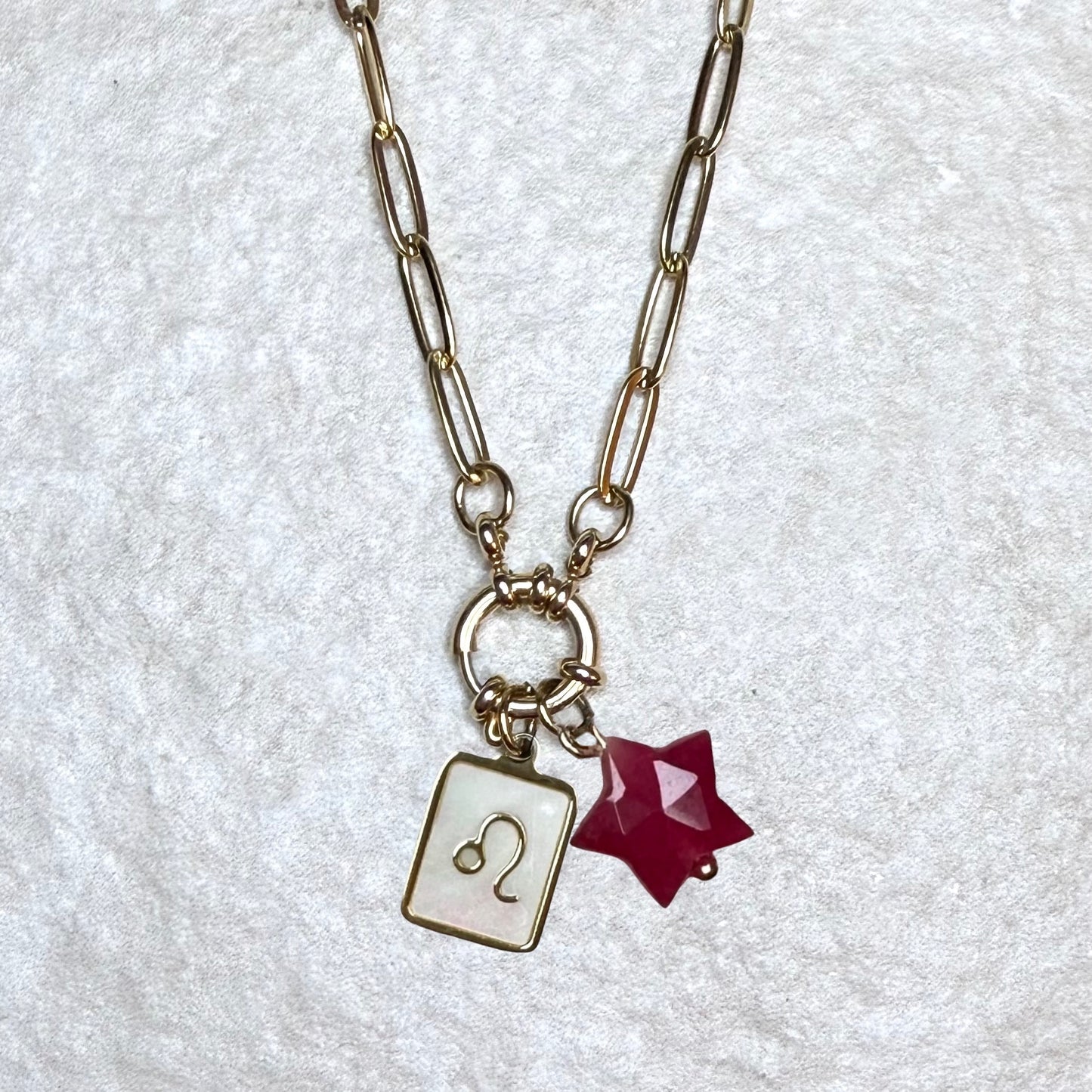 Star Sign & Birthstone Necklace | Gold Vermeil Gemstone | CLARKE PALMER