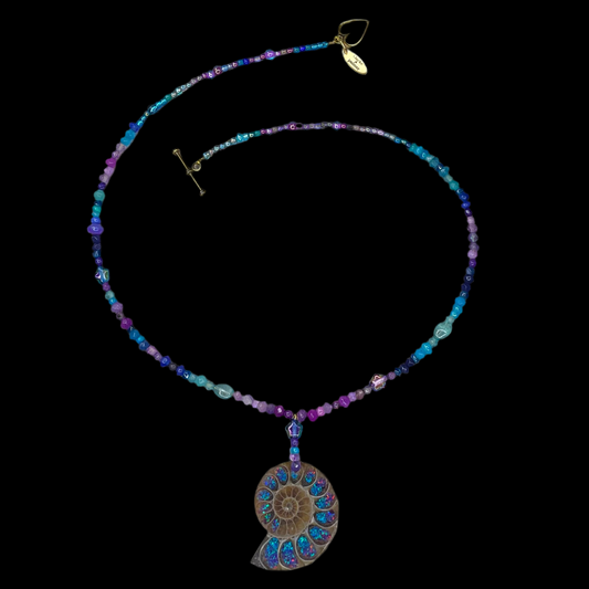 Ammonite Semi-Precious Beaded Necklace