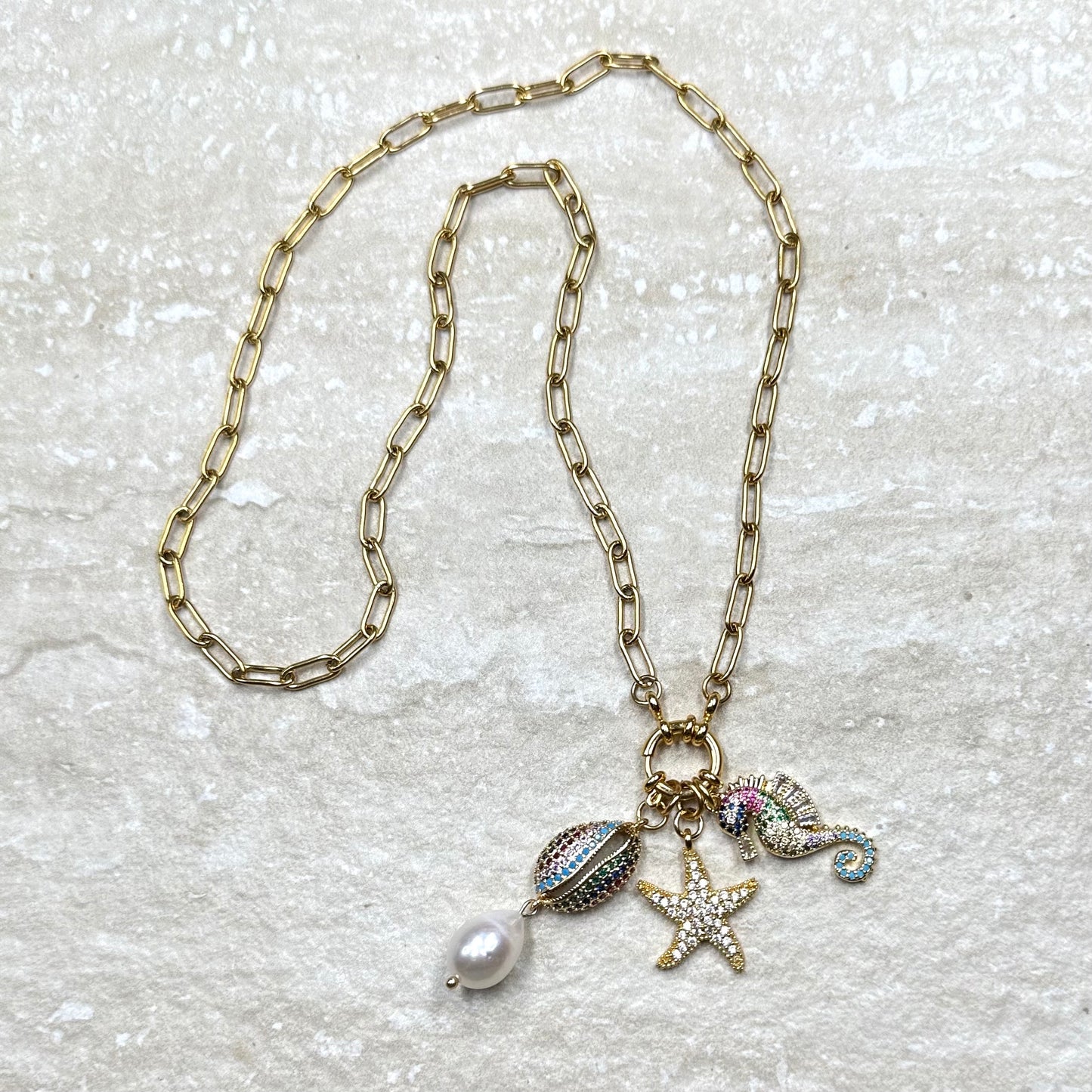 Gold Vermeil Charm Necklace